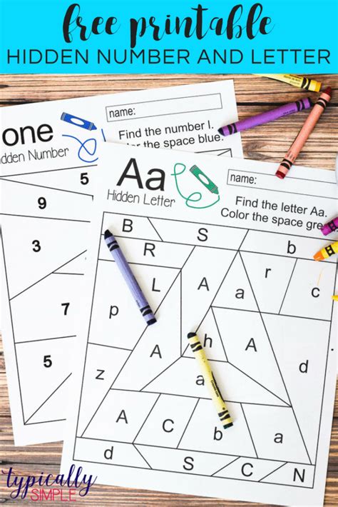 Free Hidden Letter And Number Printables Thrifty Homeschoolers