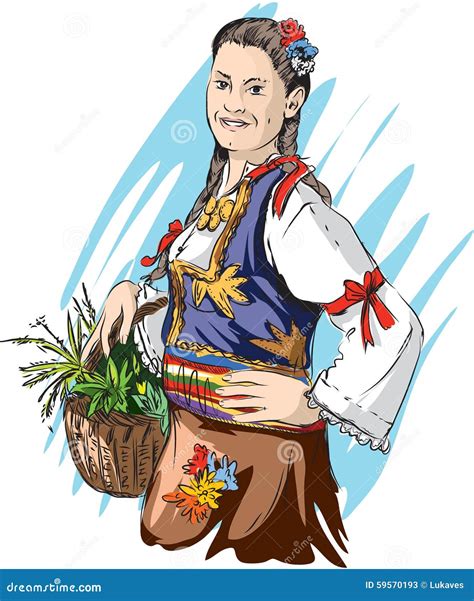 Serbian Folklore Stock Vector Illustration Of Person 59570193