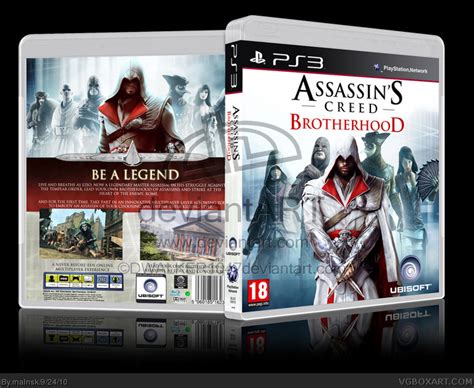 Assassins Creed Brotherhood Playstation 3 Box Art Cover By Malnsk