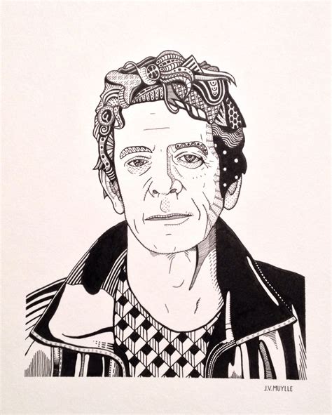 A Portrait Of Lou Reed Ink Drawing Drawings Lou Reed Portraits Male