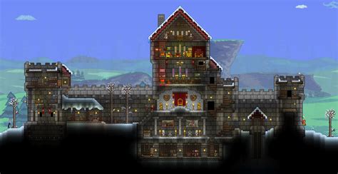 My Castle In Terraria Terraria Castle Terrarium Terraria House Design