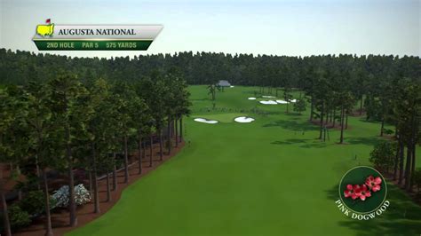 Course Flyover Augusta National Golf Clubs 2nd Hole Youtube