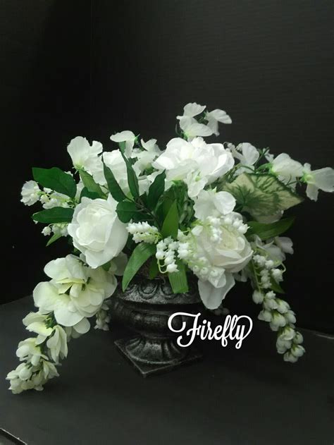 White Roses And Wisteria Floral Arrangement Christmas Flower