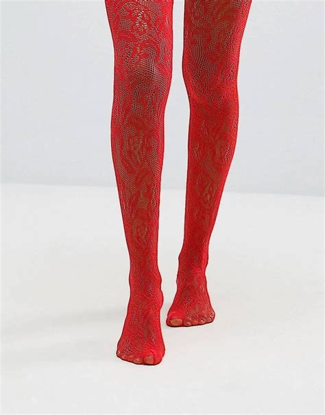 31 pairs of tights that ll make every outfit you wear into a work of art lace tights red