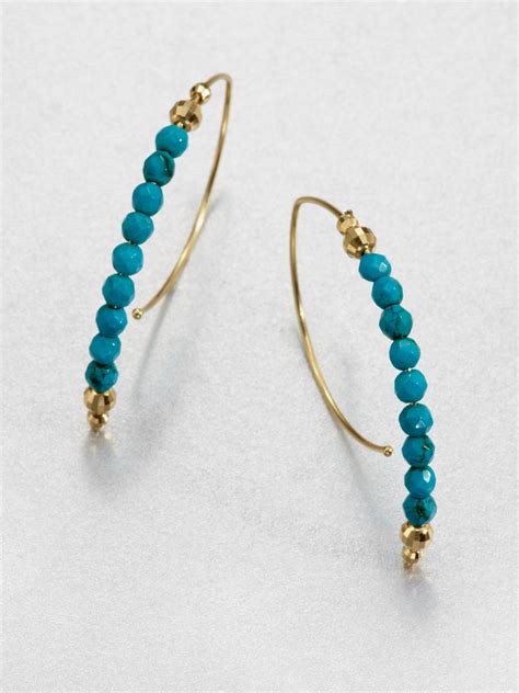 We did not find results for: Mizuki 14k Gold Turquoise Half Hoop Earrings in Blue | Lyst