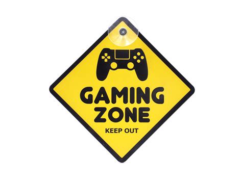 Gaming Zone Keep Out Yellow And Black Acrylic Door Sign For Etsy