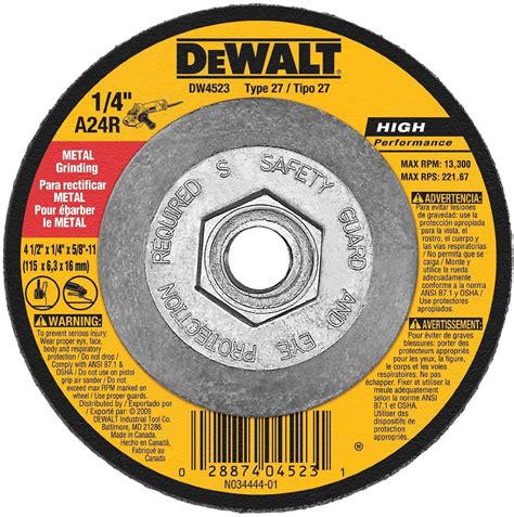 Dewalt Metal Cutting Wheel Type 1 14 X 18 X 1