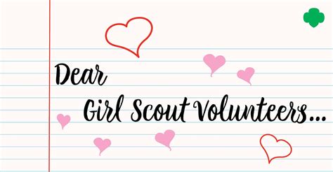 Volunteer Connection Dear Girl Scout Volunteers