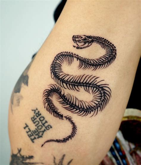 A Snake Skeleton 🦴 🐍 For Littattoo Nyc Guest Work Nov 30th ~ Dec