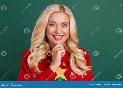 Portrait Of Mature Good Looking Smiling Woman Thinking Brainstorming