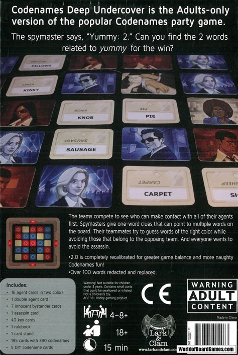Codenames: Deep Undercover (ENG) - WorldofBoardGames.com