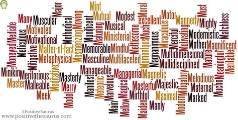 Adjective describing words that start with s. Positive adjectives that start with M | Positive adjectives, How to memorize things, Positivity