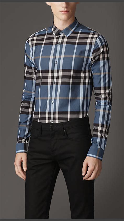 Burberry Slim Fit Check Cotton Shirt 325 Burberry