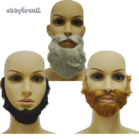 Abbyfrank False Beards Fake Black Moustache Halloween Festive Party Supplies Funny Toy Big False