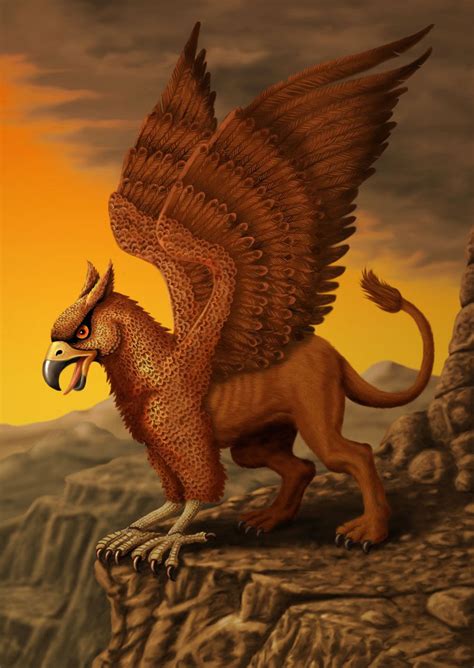Gryphon Par Malcolm Brown Fantasy Creatures Mythical Creatures
