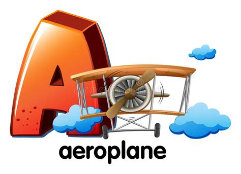 A Letter A For Aeroplane Stock Vector Illustration Of Artwork 46042602