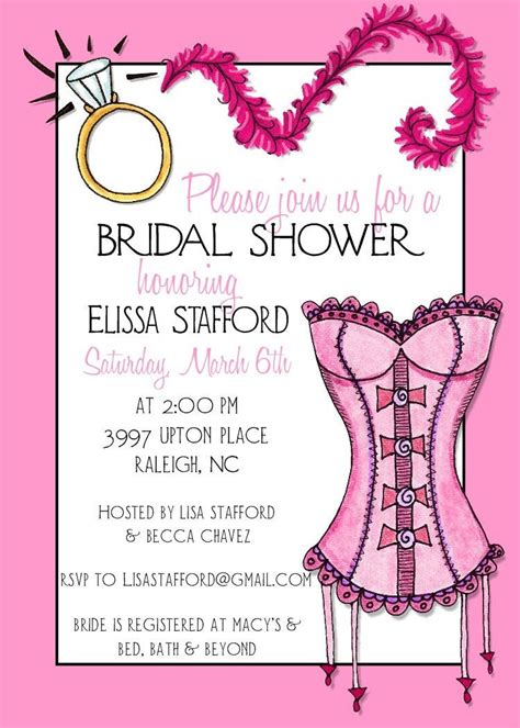 Pink Lingerie Bridal Shower Invitation 5x7 You By Photogreetings