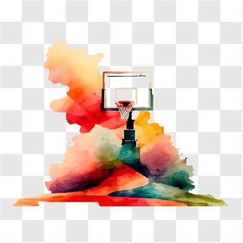 Download Abstract Basketball Hoop Painting Png Online Creative Fabrica