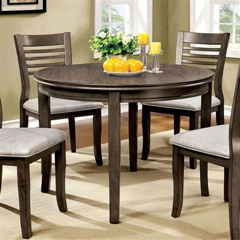 This tall round table narrow 18 inch table top best side accent table with an adjustable metal base that makes use of any corner living room space you put. Dwight III 48 Inch Round Dining Table by Furniture of ...
