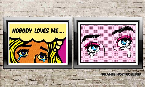 Retro Pop Art Posters Glossy Set Of 2 Poster Prints A1 A2 A3 Etsy