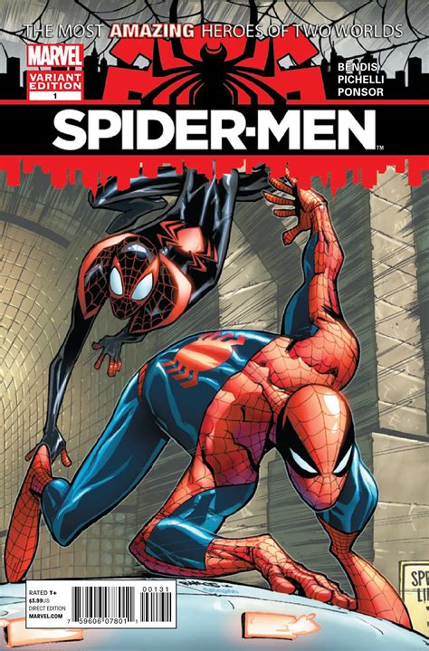 Spider Men 1 Variant Cover By Humberto Ramos Spiderman Marvel Comic