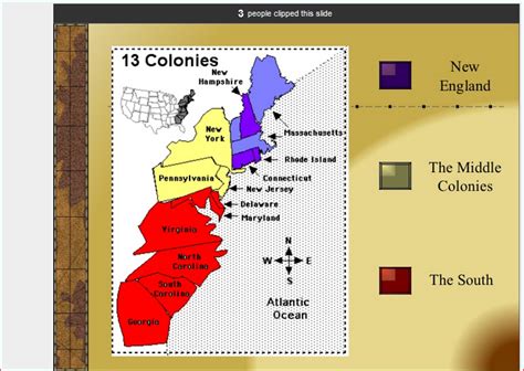 New England Middle And Southern Colonies Map Maping Resources