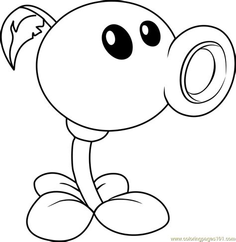 peashooter coloring sheet