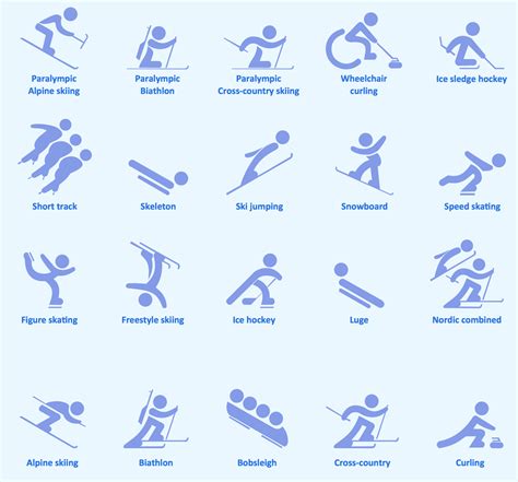 Sport Pictograms Olympic Games Design Elements Winter Olympics