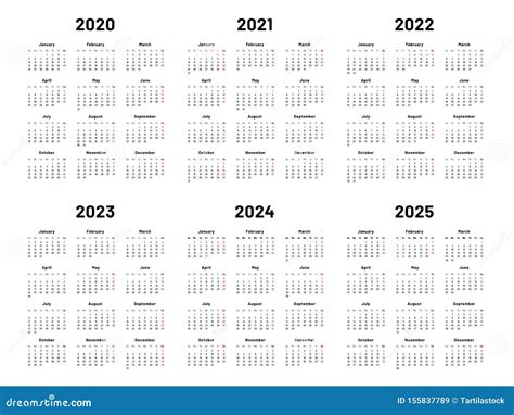 Calendar 2021 Through 2024 Calendar 2021 2022 2023 Ten Free Images
