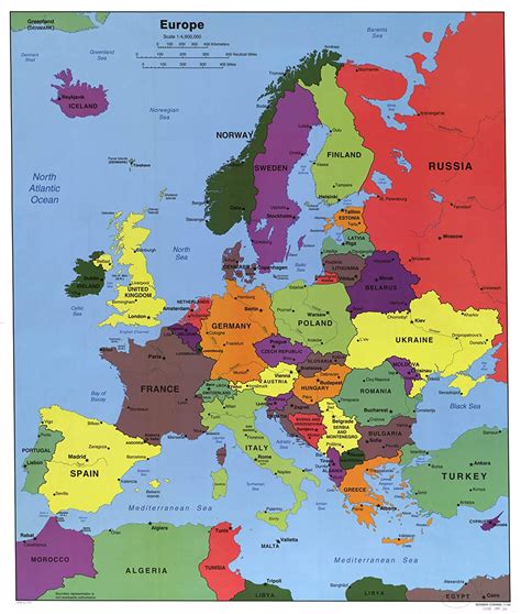 Picture Of The Map Of Europe