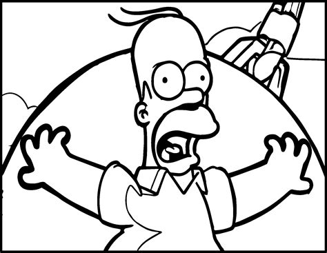 Nice Cartoon The Simpsons Homer Coloring Page Cartoon Coloring Pages