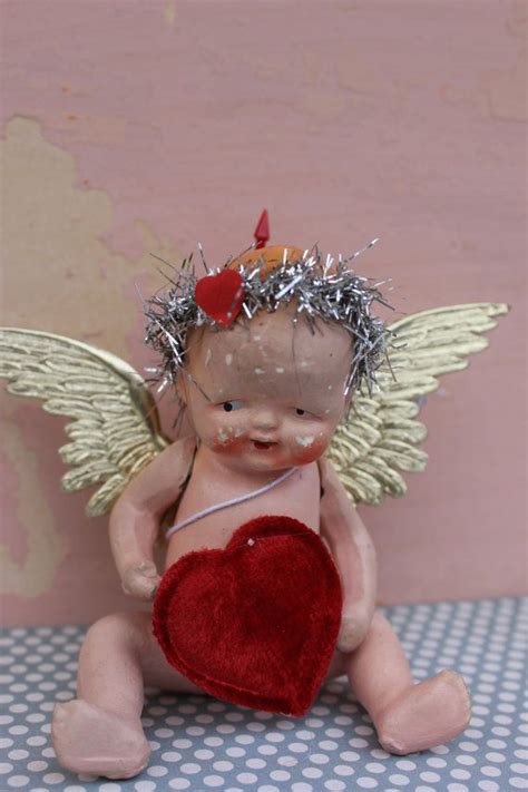 Vintage Style Valentine Doll Tiny Cupid Vintage Valentine Crafts Vintage Valentines