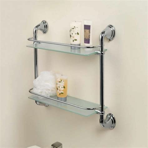 Find bathroom wall shelves from alibaba.com to significantly redecorate your decor. Chrome 2 Tier Glass Wall Mounted Bath Bathroom Shelves ...