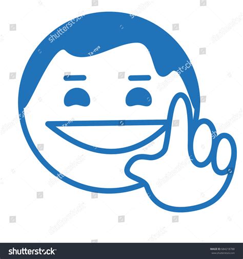 Wait Minute Gesture Emoji Emoticon Depicting เวกเตอร์สต็อก ปลอดค่า