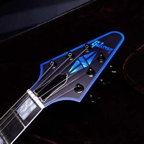 2017 Gibson Custom Shop Flying V Custom Satin Blue Widow Electric Guitar Whc Electric Guitar