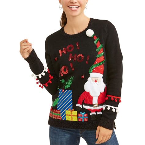 Holiday Time Womens Light Up Ugly Christmas Sweater