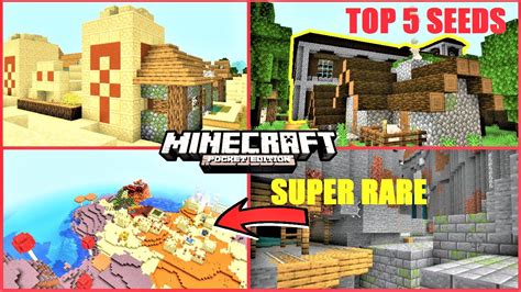 Minecraft Pe Top 5 Best Seeds Outpost In Clouds Triple Dungeon 755