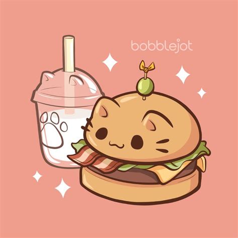 Illustrator Of Cute Things — Cat Themed Burger Really Makes It A Happy