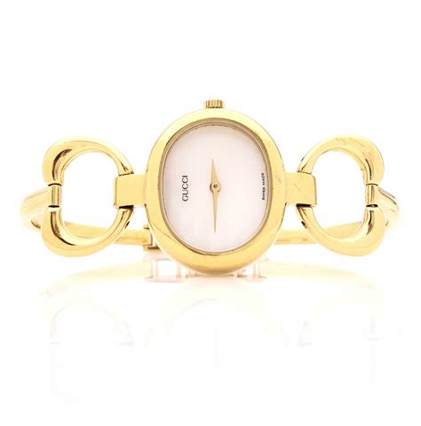 Lot Gucci 1600 Gold Plated Ladies Bangle Watch