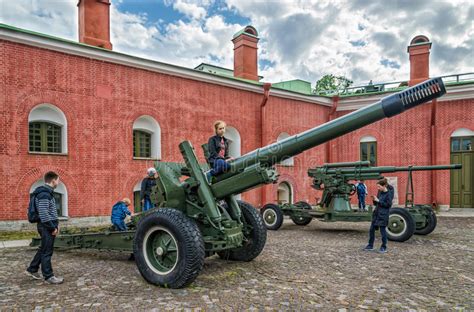 The Weapons Of The World War Ii At The Walls Of The Fortress And The