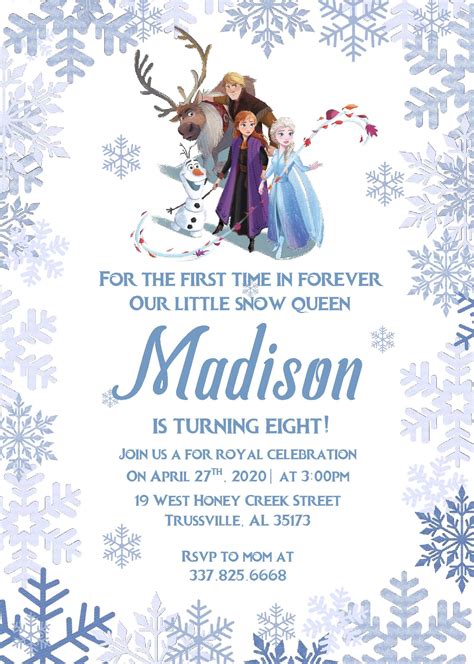 Frozen Invitation Templates Editable With Ms Word Download Hundreds Free Printable Birthday