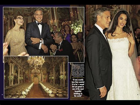 At The Wedding George Clooney Wedding Amal Alamuddin Celebrities Then