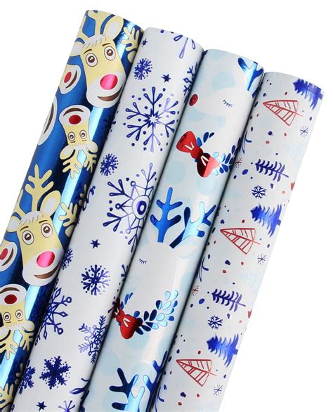Wrapaholic Christmas Navy T Wrapping Paper Christmas Tree