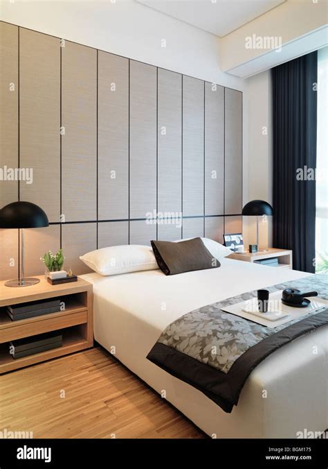 Balanced Modern Bedroom Stock Photo Alamy