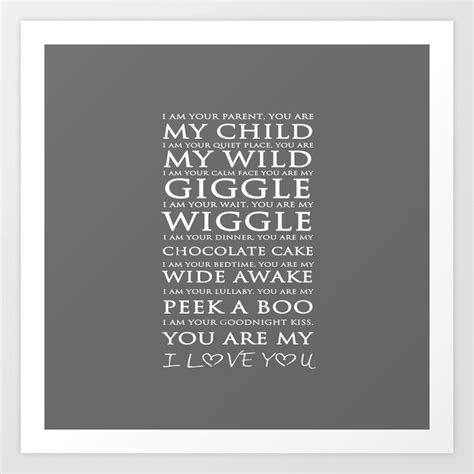 I Am Your Parent You Are My Child Quote Art Print By Magictrees