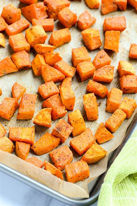 Roasted Sweet Potatoes Easy Side Dish A Pinch Of Healthy