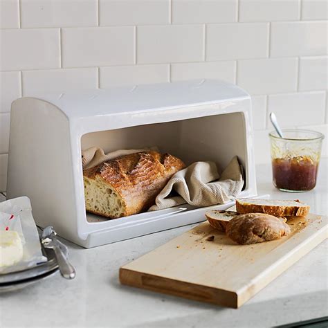 bread box wood countertop storage ceramic sonoma williams bin kitchen boxes counter modern lazy susan organization cool eats
