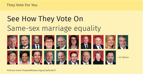 Same Sex Marriage Equality — They Vote For You
