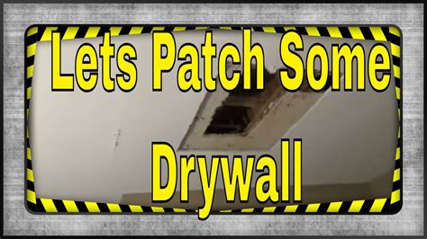 If you have some joint compound at home that's been in your basement for. First Drywall Ceiling Patch of Two - YouTube