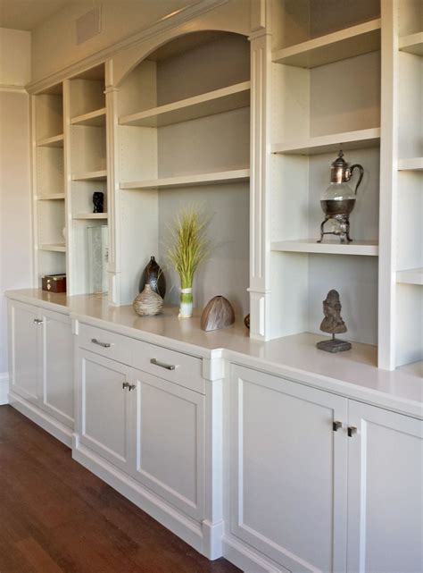 In my opinion, it is better for you to care more about the kitchen cabinet, because if it is something wrong, there are much trouble for you to fix it. Custom Built In Buffet and Display Cabinet | Bookshelves ...